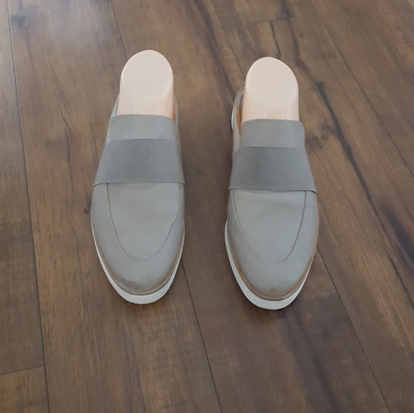 Via Spiga - Gray Suede Slip on Loafers Mules - Picture 4 of 6
